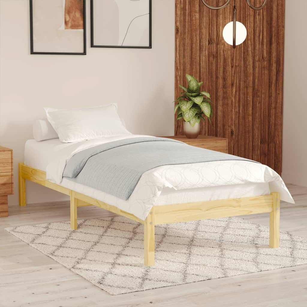 Ebern Designs Garang Solid Wood Bed natural 160 x 200cm