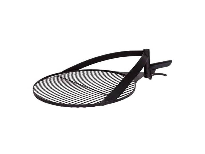 CookKing Stahl Grillrost 60 cm Inkl. Griff Feuerschale Rohstahl Schwarz Der Grillrost mit Griff sorgt für gleichmäßige Hitzeverteilung und lässt sich schnell am Befestigungsmast montieren.