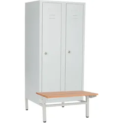 Reihenspind Maia 2x Abteile pro Spind inkl. Sitzbank 2-fach