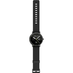 Puro Smartwatch-Armband universal, 22mm (S (22 mm, PU, Silikon), Uhrenarmband, Schwarz