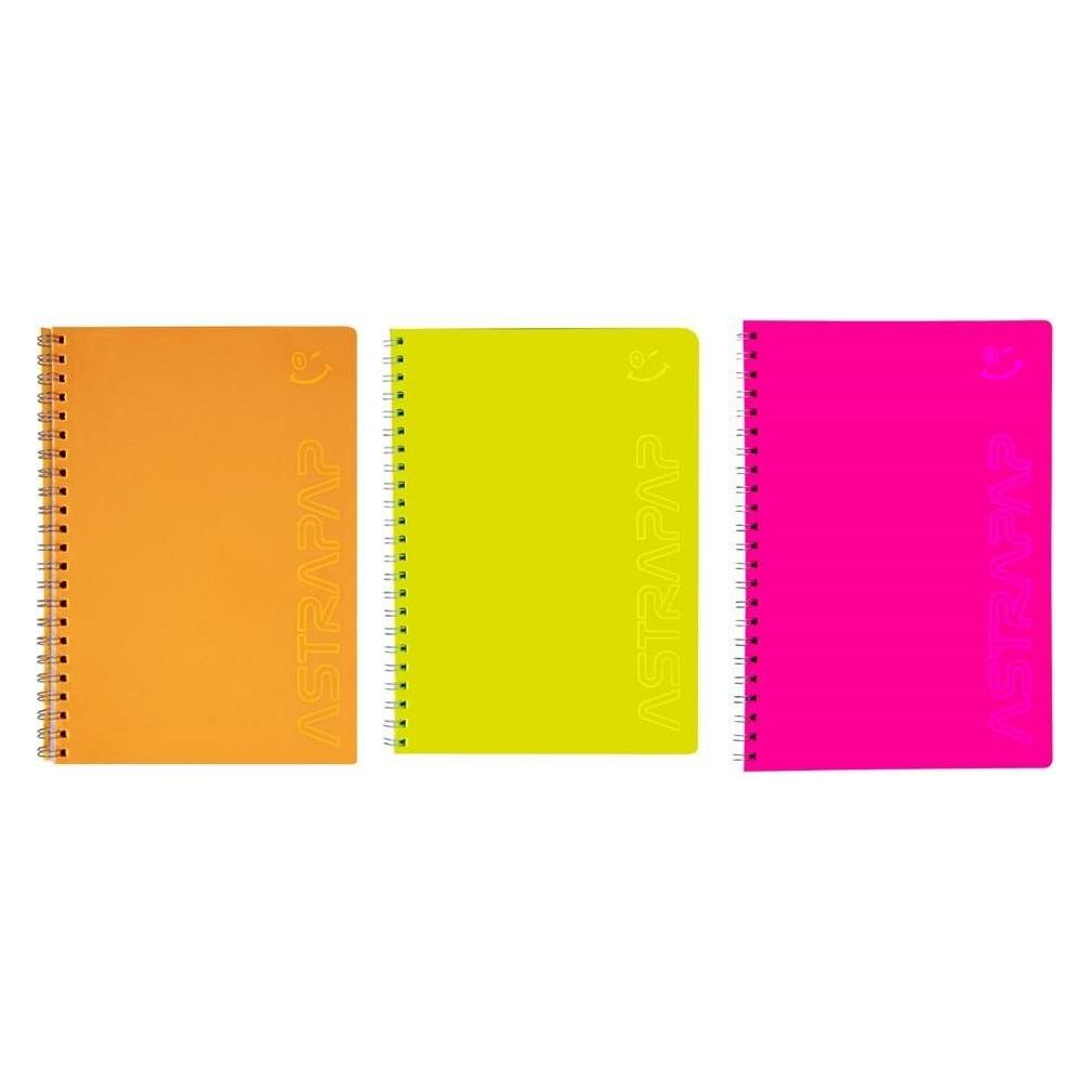 Astra Spiralnotizbuch B5/80K, Linie Fluo (B5, Liniert) (48655014)