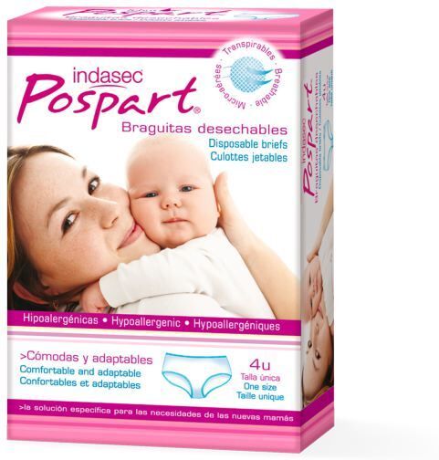 Indasec Disposable Pospart Panties 4 uds