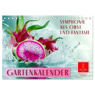 Gartenkalender - Symphonie aus Obst und Fantasie (Tischkalender 2026 DIN A5 quer), CALVENDO Monatskalender