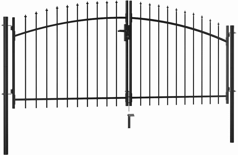 vidaXL Portail double Woerden avec pointe en forme de lance 299,5 x 149,5 cm