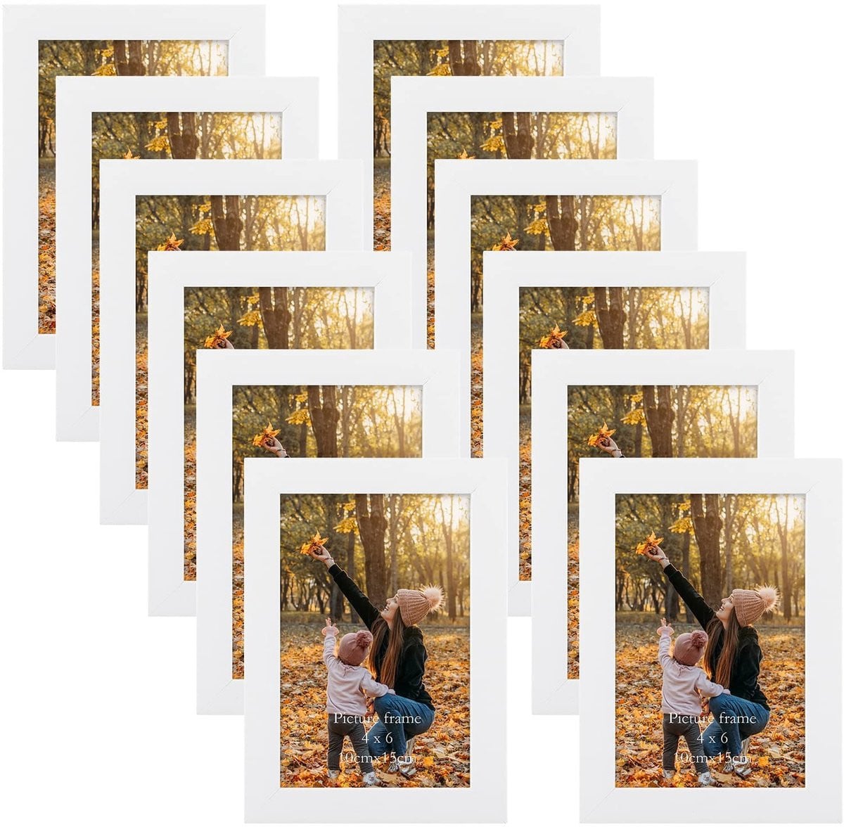 Allecto Collage set fotolijsten voor wanddecoratie - Wit - 12 stuks