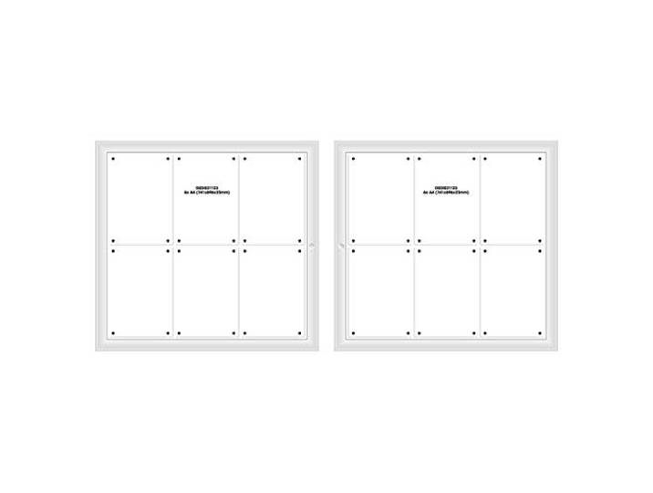 KaufDeinSchild 6xA4 (741x696x23mm) Schaukasten Salvador Innen- und Außenbereich abschließbar Infokasten