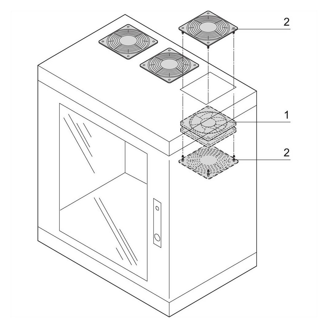 Schroff EPCASE Lüfterbausatz, Einzellüfter (21236092)