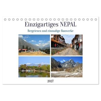 Einzigartiges NEPAL (Tischkalender 2027 DIN A5 quer), CALVENDO Monatskalender