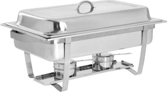 Vevor Chafing Dish RVS Zilverkleurig 6-delig Rechthoekig