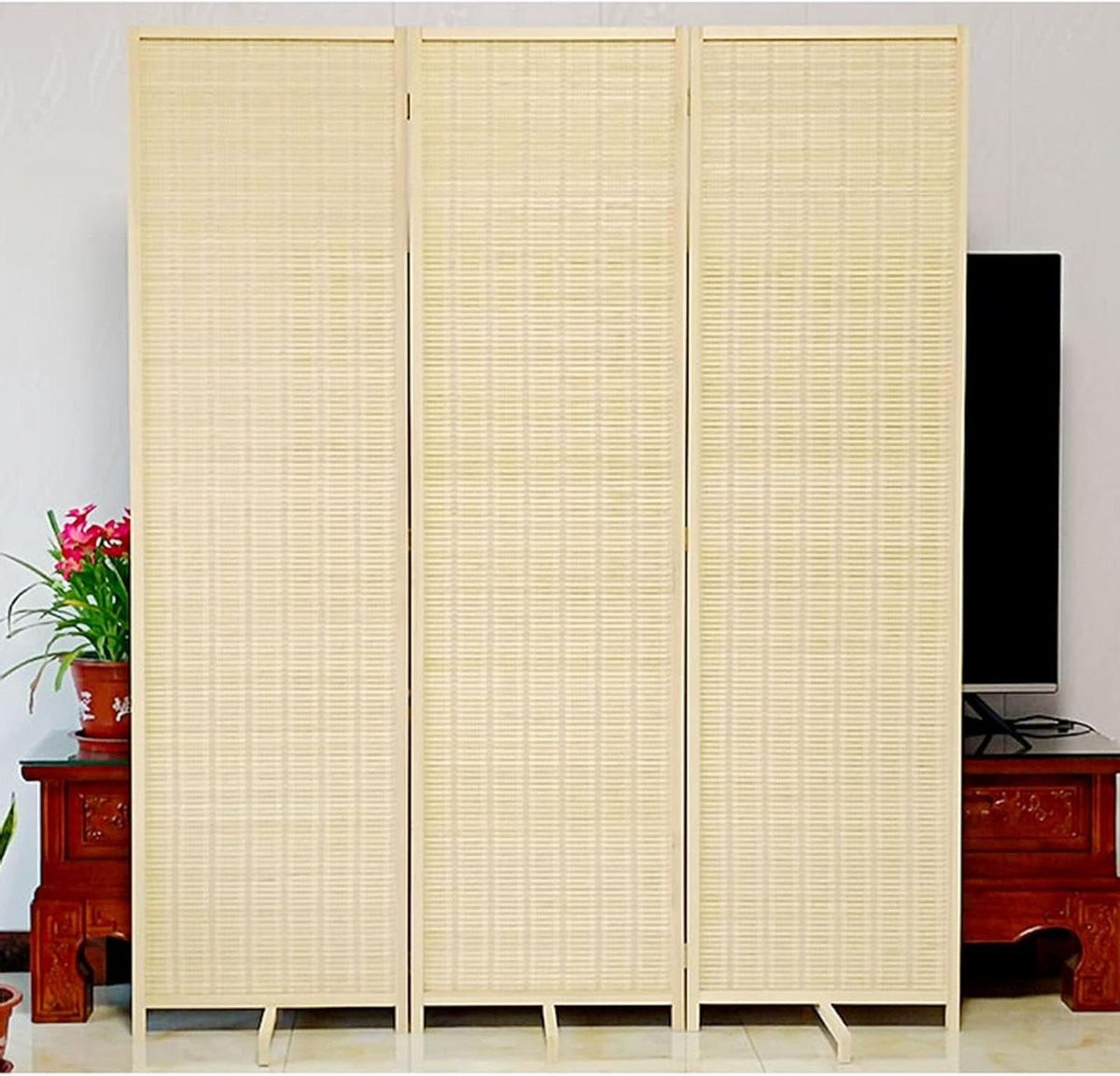 Natuurlijke Bamboe Kamerdivider - Hoge Scheidingswand voor Ruimteverdeling - 180 cm