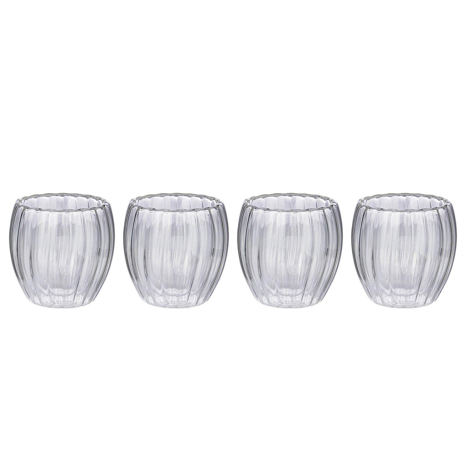 home24 Drinkglas HOT & COLD set van 4 transparant, 0,23 l
