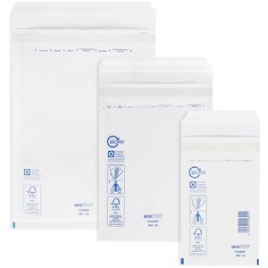 ÖKI Luftpolstertaschen Mix-Pack, 60061, Set, 3 Größen, haftklebend, weiß, 6 Stück