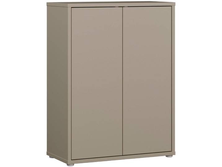 Schuhschrank FORTE Alice Springs, Schuhschrank, Platz für 15 Paar Schuhe, 2 Türen , beige (taupe), B:74,5cm H:99,1cm T:34,9cm, Holzwerkstoff, Schränke, Schuhschrank, Stauraumschrank, Mehrzweckschrank, grifflose Front, Push to open