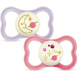 6x MAM, Nuggi, Air Night Sil 6-16M M/U li.St (2x, 6 - 16 Monate)