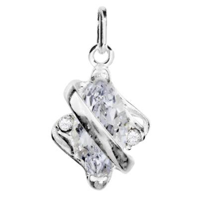 Kettenanhänger OSTSEE-SCHMUCK "Ostsee-Schmuck Anhänger Paola Anhänger Paola", weiß, Schmuckanhänger, Damen, 20 x 11mm, Silber 925 (Sterlingsilber), 1,5 g, Kettenanhänger