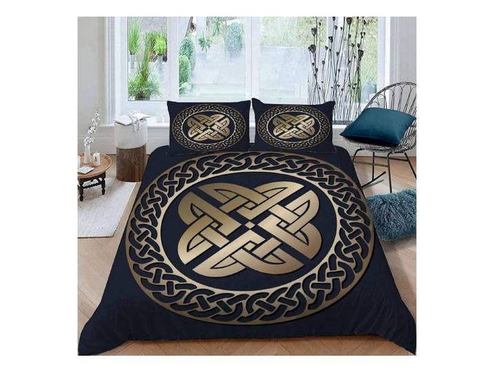 LuxusKollektion Kinderbettwäsche Bettwäsche 4-tlg Wikinger Mythologie 135x200 3D-Druck