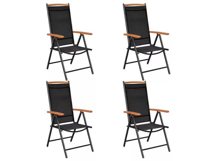 VidaXL - Klappstuhl gewebe, One Size, Schwarz