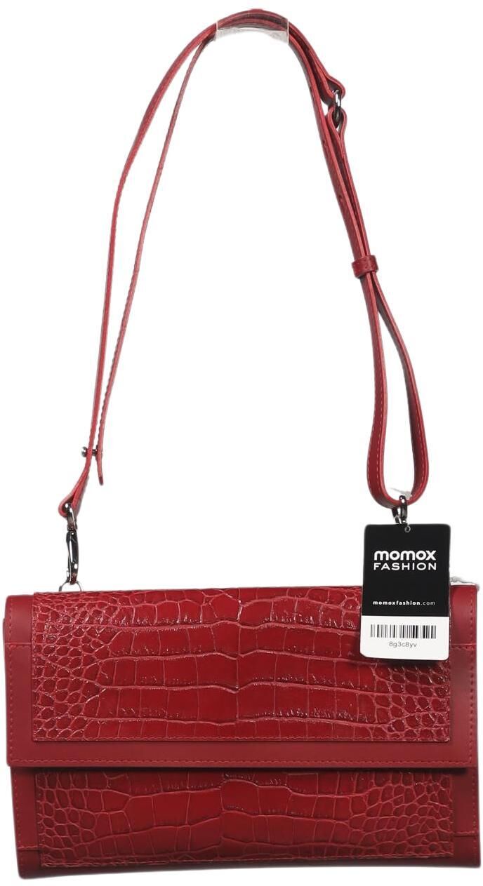 Madeleine Damen Handtasche klein Leder, Rot, Leder - Second Hand