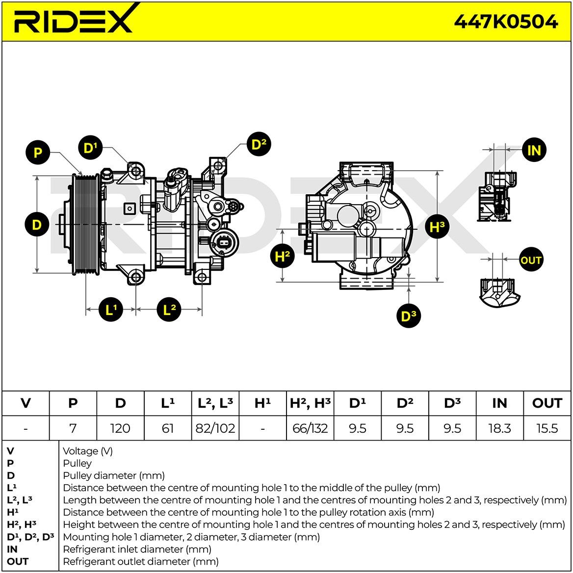 RIDEX 447K0504 Air conditioning compressor