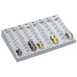 Wedo 160 780037 Bargeldaufbewahrungsbox Metall Hellgrau