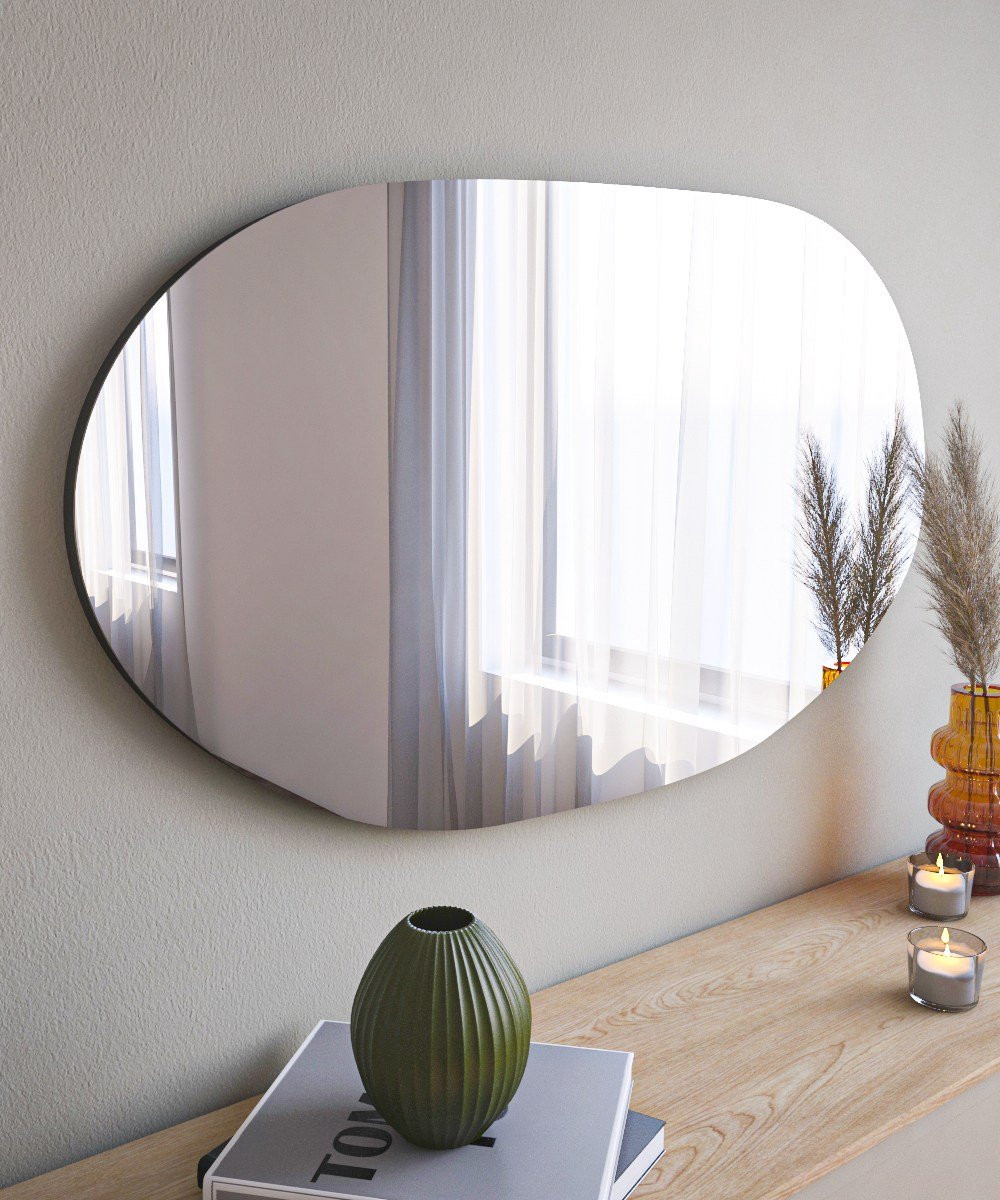 Asir Spiegel van Arabic House - Zwart - B: 52 cm, H: 89 cm, D: 2,2 cm