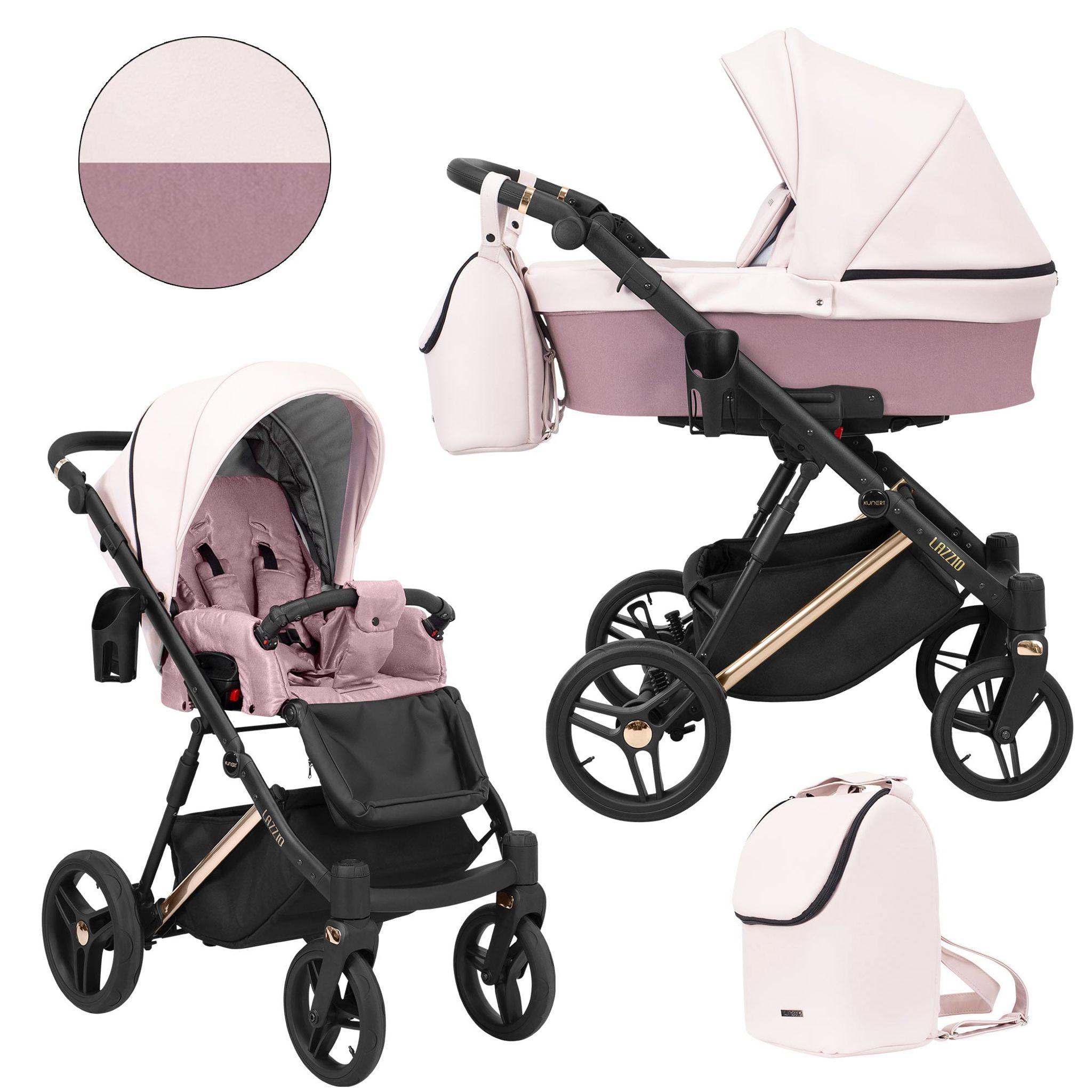 Kinderwagen Kunert Lazzio Premium 2in1 - Kupferfarbene Rahmen - Farbe: Rosa Eco