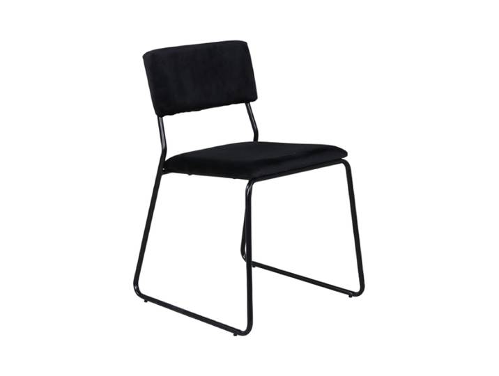Design Esszimmerstuhl „Kenth“ Schwarz Samt VE DESIGN