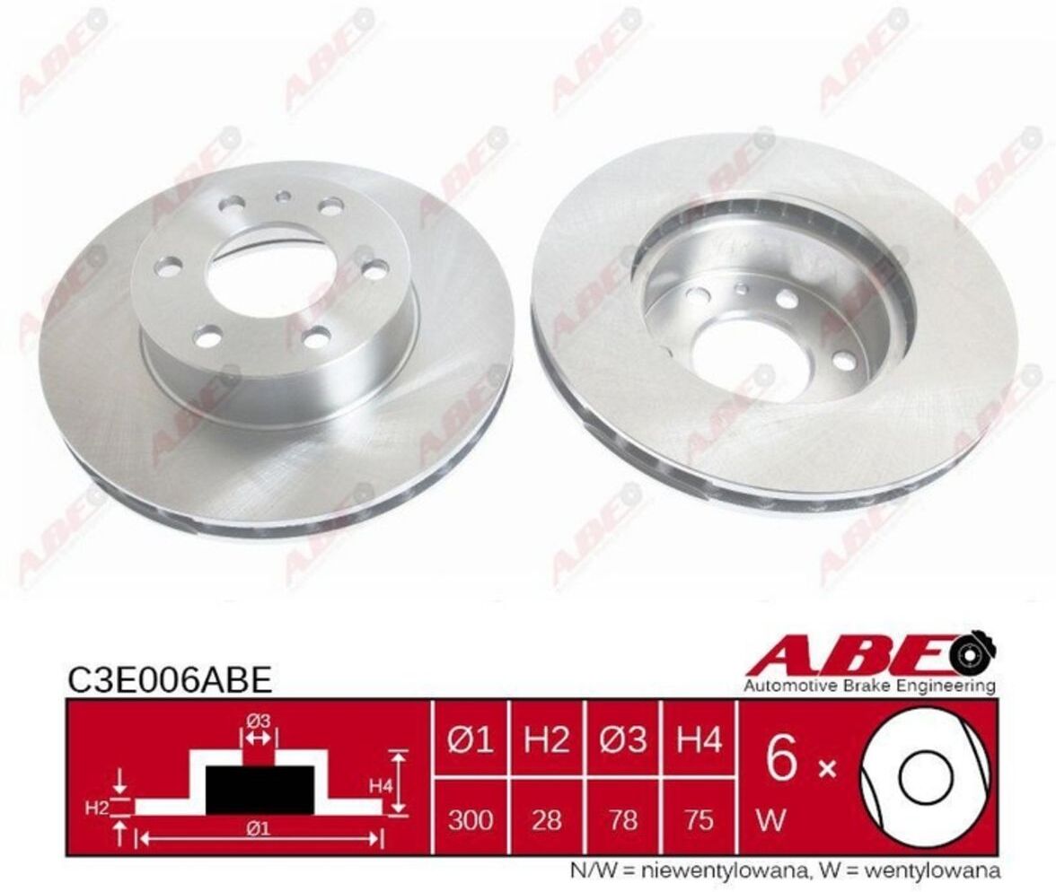 Abe Disco freno C3E006, 1 Pezzo