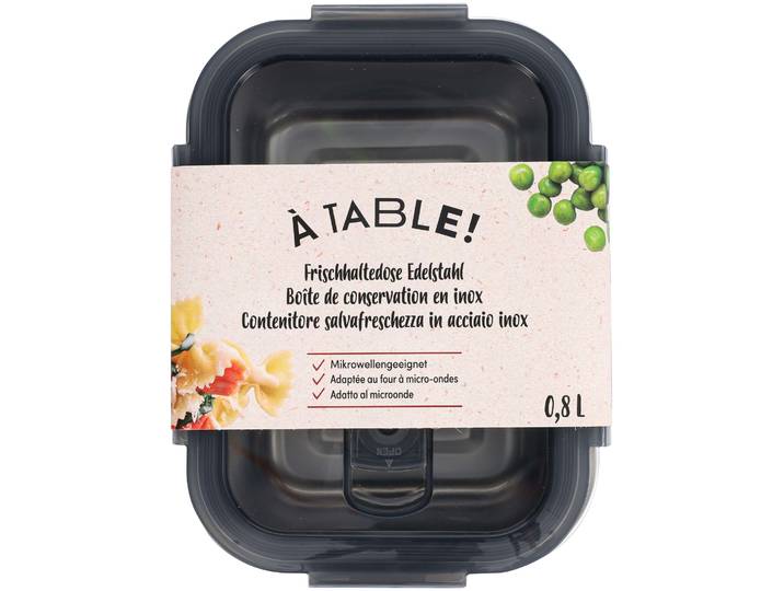 À Table! Frischhaltedose Edelstahl 0.8l