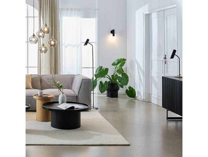 Lampadaire 25 x 147 x 20cm Noir/Noir Fer GU10