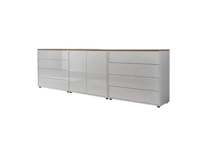 SIDEBOARD Mailand4 B:237cm Weiß/Eiche