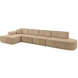 ECKSOFA Ottomane Links IREA-L3-v2 - 413x171x83 cm Beige