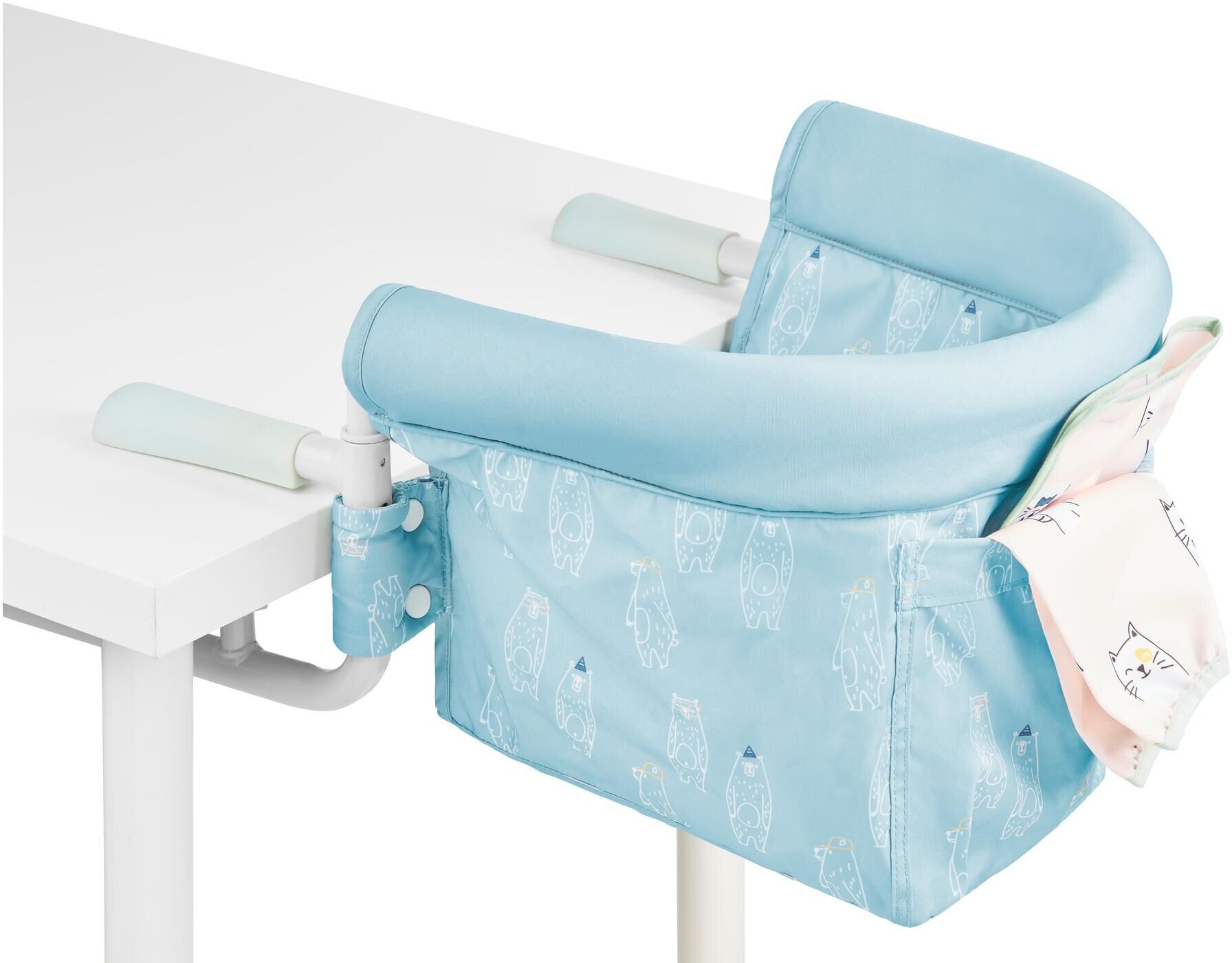 Tischsitz BADABULLE "Bears Hellblau", Baby, blau (hellblau), Tischsitze Tischsitz hellblau Einheitsgröße