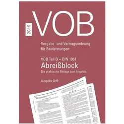 VOB Teil B - DIN 1961 - Abreissblock, Fachbücher