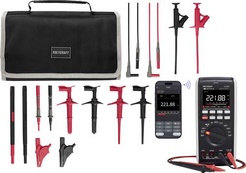 VOLTCRAFT VC-891 Multimeter mit MLSet-100 Messleitungen und Tasche
