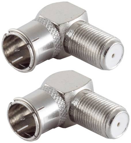 Shiverpeaks BS15-300414 F-Winkeladapter Anschlüsse: F-Quick-Stecker, F-Buchse 2St.