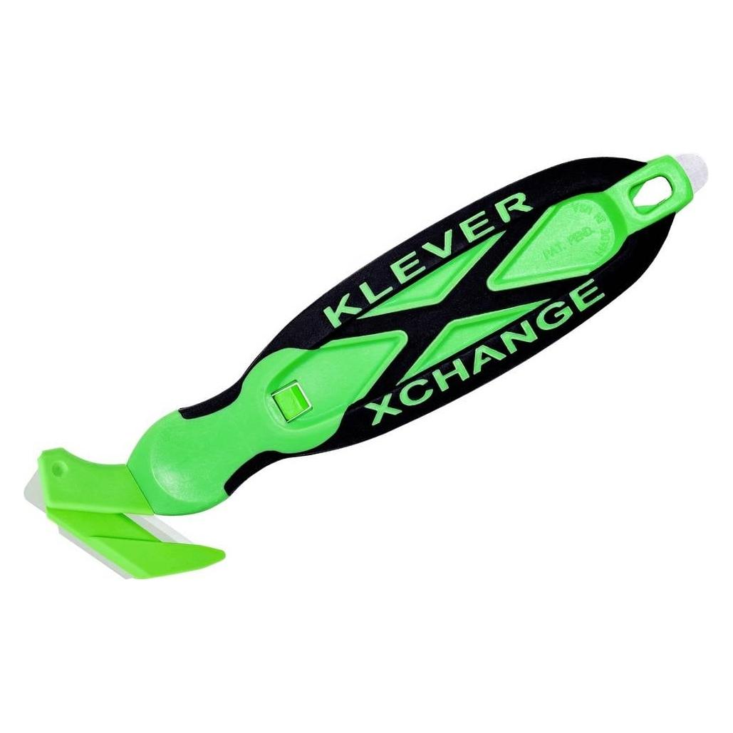 Klever KCJ-XC-35X XChange 35 Kleen Sicherheitsmesser Grün-Schwarz, 10 St. (KCJ-XC-35X)
