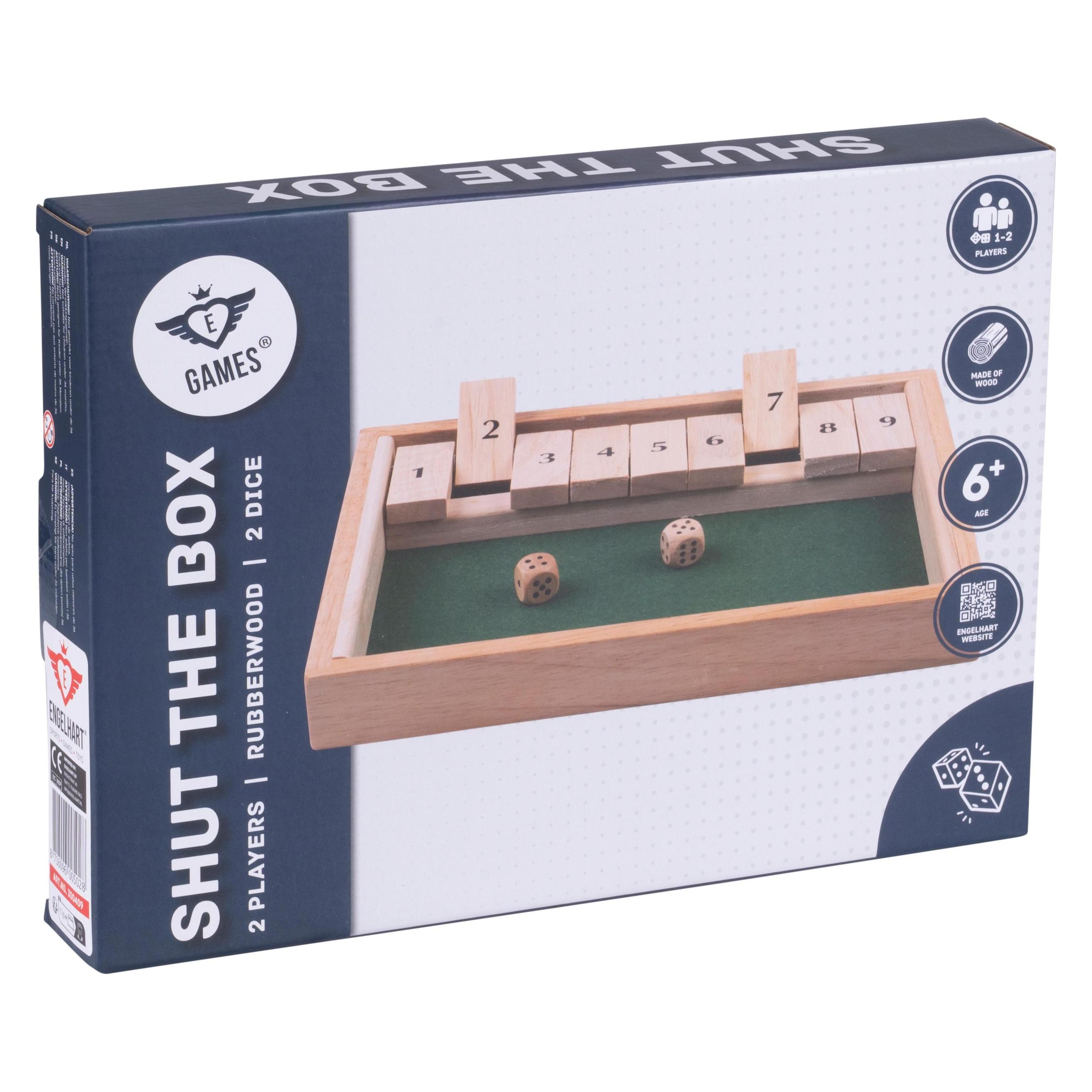Longfield Shut the Box (klein) 28 x 20 x 4,5 cm - Gummibaumholz (Deutsch, 1 Spieler) (61082409)