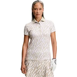 J. LINDEBERG Polo Tour Tech Print, sand/weiss
