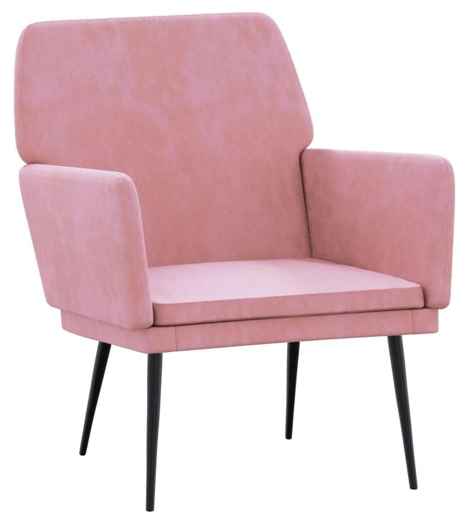 Relaxstoel Roze Fluweel met Comfortabel Design