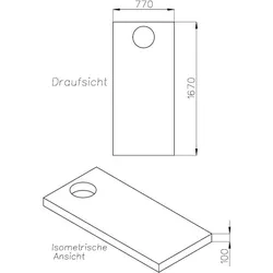 Neuesbad Wannenträger für Laufen Pro Abl. kurze Seite 170x80x4,6 SD 91043