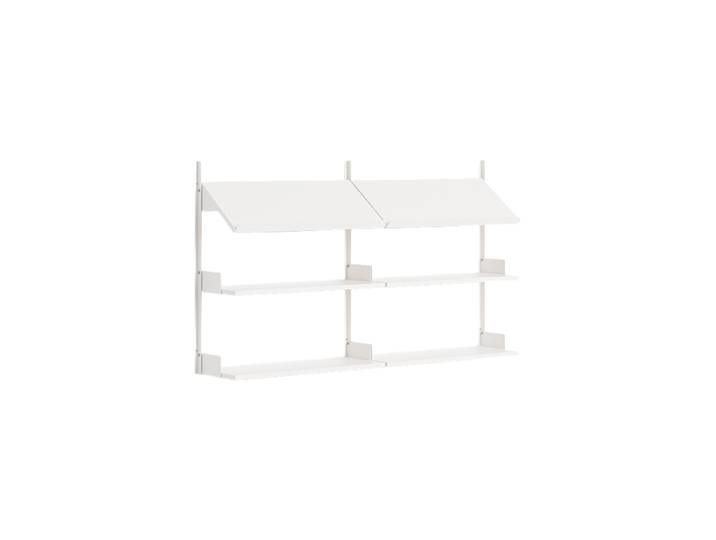 Modulers Design Wandregal „New Works Office“ Weiss / Weiss