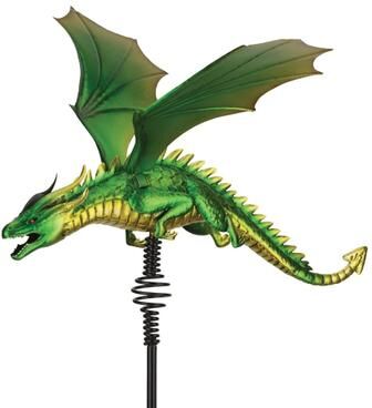 Regal Art & Gift 46 Inch Dragon Bouncie Stake - Green