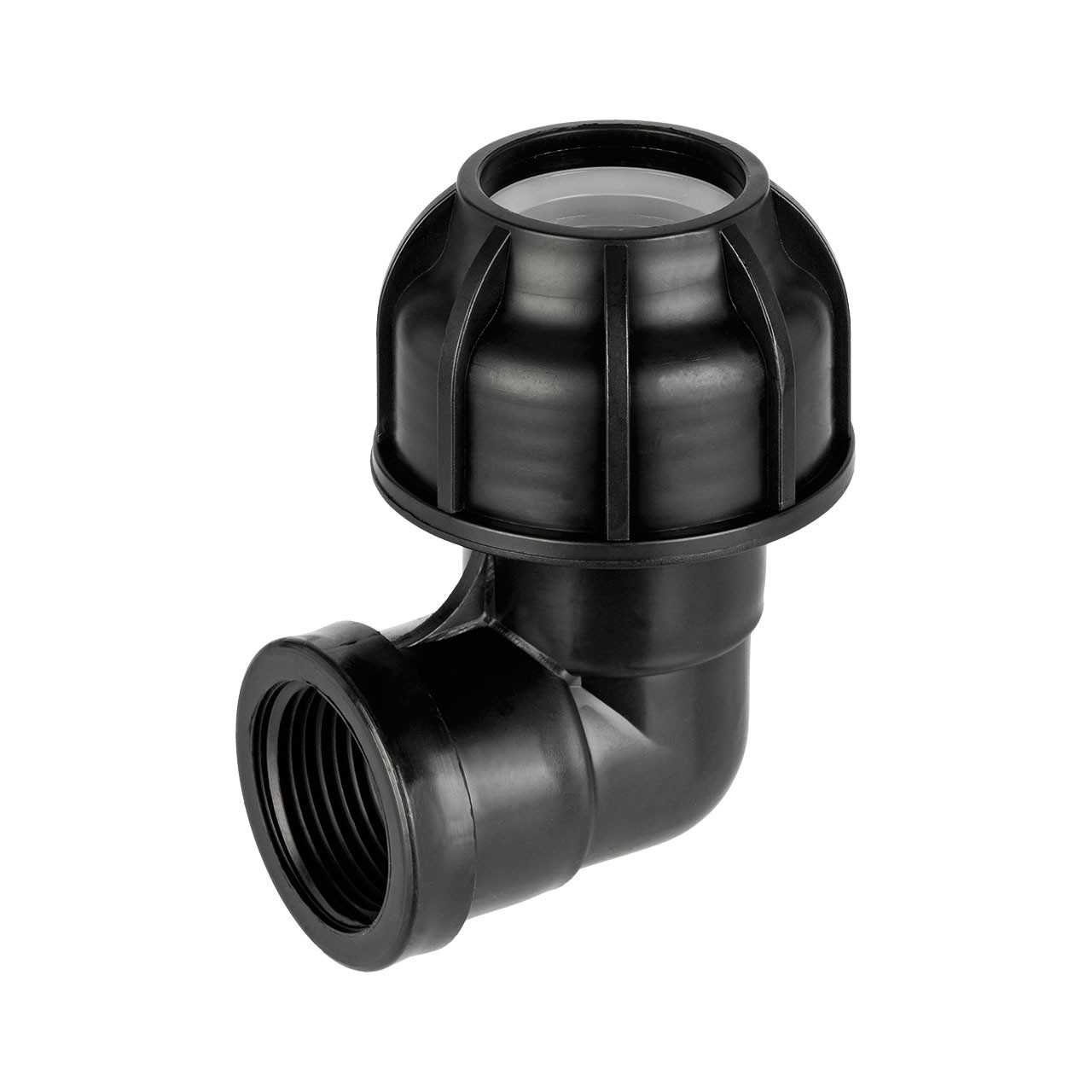REKUBIK PP Winkel 90° Klemmverbindung x Innengewinde 32mm x 3/4" IG 3283/0322