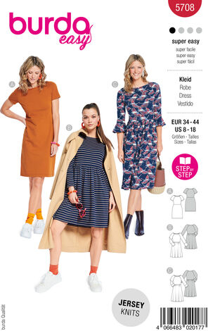 burda Schnitt 5708 "Jersey-Kleid Kate"