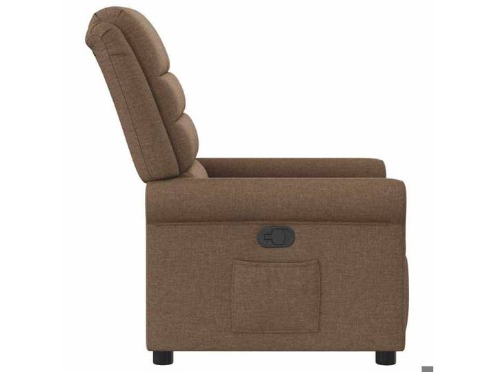 Confortable Fauteuil inclinable Chaise-sofa pour relax Marron Tissu__27486