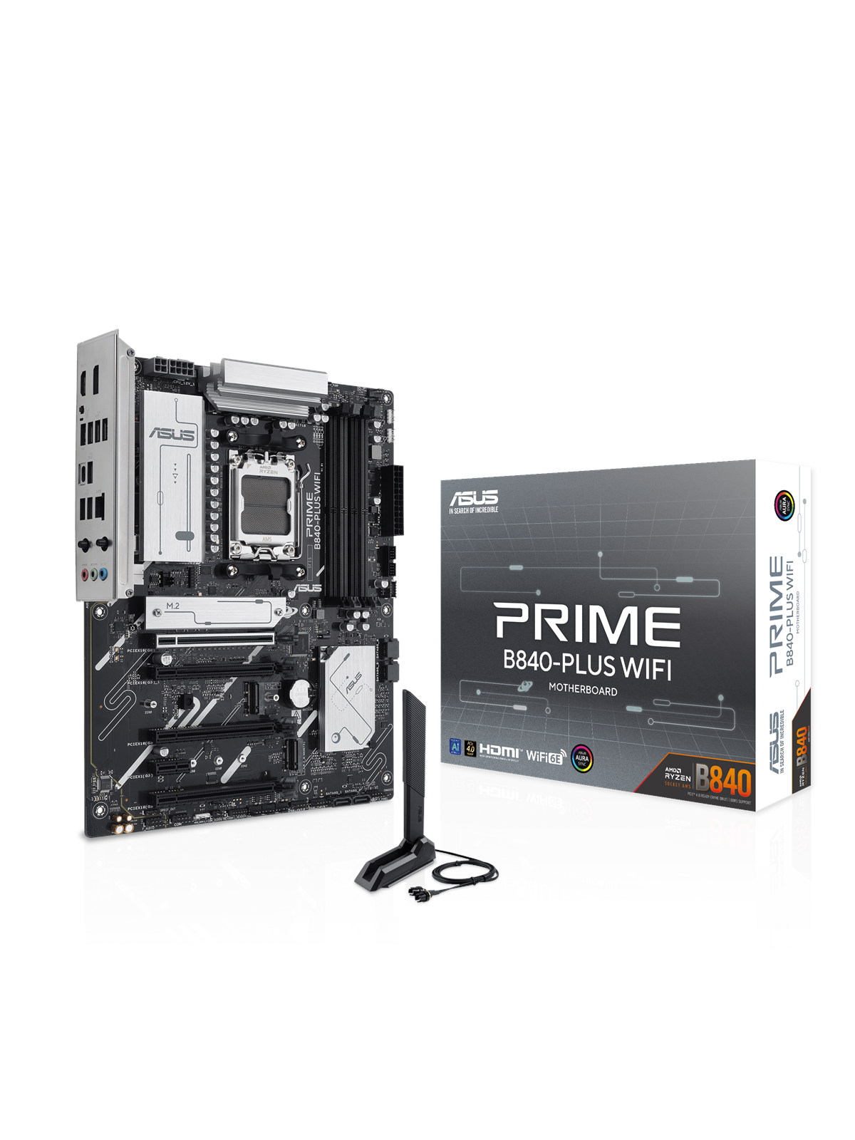 ASUS PRIME B840-PLUS WIFI Mainboard - AMD B840 - AMD AM5 - DDR5 RAM - ATX