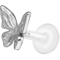 PTFE Labret mit Innengewinde + Titan-Aufsatz SCHMETTERLING
