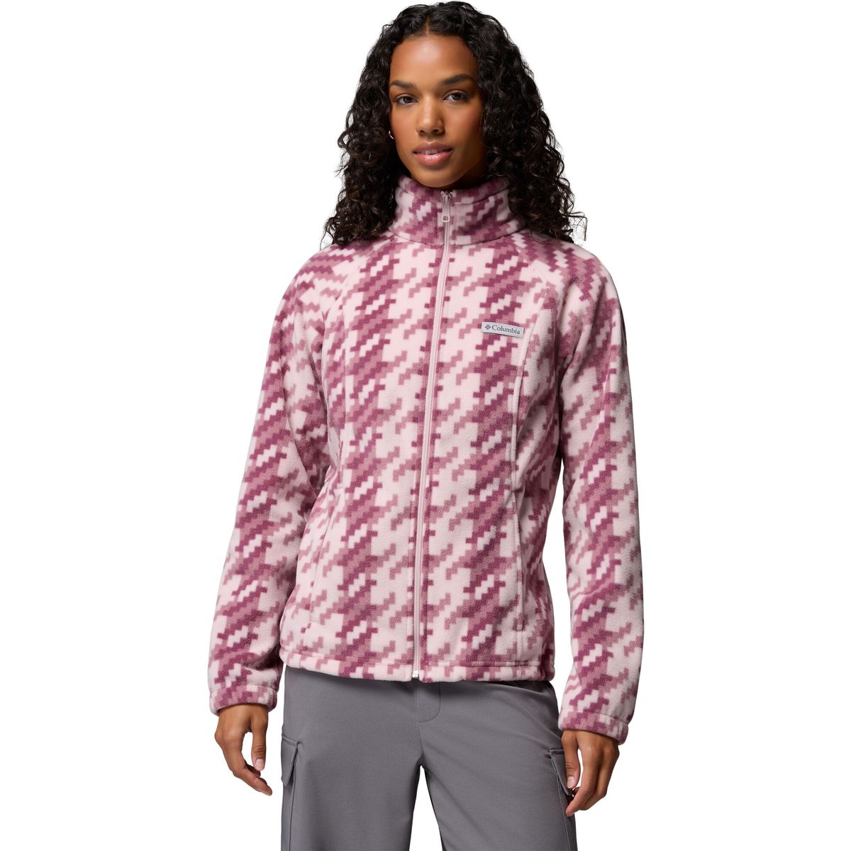 Columbia Women's Benton Springs Printed Fleece Jacket mineral pink, twills (618) XL 202177-2021771-618-XL