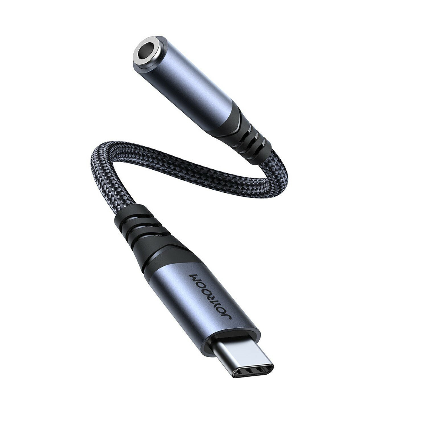 Joyroom SY-C01 Type-C naar 3,5 mm adapter, zwart